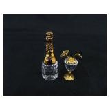 Lot of Swarovski Brand Crystal Swan, Champagne Bottle, etc.