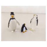 Lot of Small Glass etc. Penguin, Swan, etc. Collectible Bird Figurines