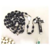 Lot of Catholic/Christian Rosaries, Memorial Crosses, etc.