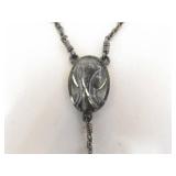 Antique Sterling Silver Catholic Rosary in Original Leather Pouch