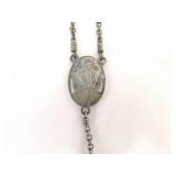 Antique Sterling Silver Catholic Rosary in Original Leather Pouch