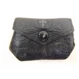 Antique Sterling Silver Catholic Rosary in Original Leather Pouch