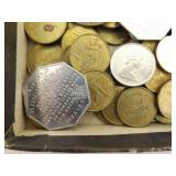 Lot of Vintage Canadian and Foreign Coins, Tokens, etc.