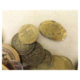 Lot of Vintage Canadian and Foreign Coins, Tokens, etc.