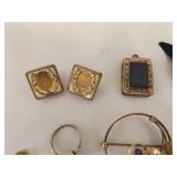 Large Lot of Antique and Vintage Gold Plated, Gold Fill, etc. Lockets, Pins, etc.