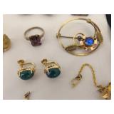 Large Lot of Antique and Vintage Gold Plated, Gold Fill, etc. Lockets, Pins, etc.