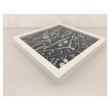 Lot of Vintage Costume Jewelry in 2 Display Cases