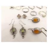 414 Grams of .925 Sterling Silver Wearable and Scrap Jewelry