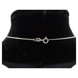 .925 Sterling Silver Howlite Cabochon Pendant Necklace