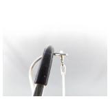 .925 Sterling Silver Zirconia Puppy Charm Pendant Necklace