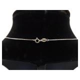 .925 Sterling Silver Blue Diamond Accented Heart Pendant Necklace