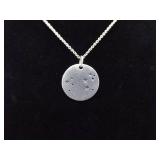 .925 Sterling Silver LEO Star Formation Pendant Necklace