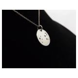 .925 Sterling Silver LEO Star Formation Pendant Necklace