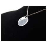 .925 Sterling Silver LEO Star Formation Pendant Necklace