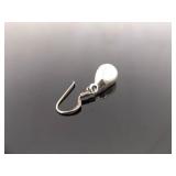 .925 Sterling Silver Inlayed Opal Dangle Hook Earrings