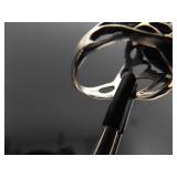 .925 Sterling Silver Purple Goldstone Ring Size 5