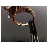 .925 Sterling Silver Zirconia Rose Gold Vermeil Ring Size 7