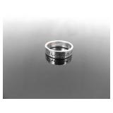 .925 Sterling Silver Hebrew "Remember Me" Band Ring Size 9