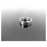 .925 Sterling Silver Hebrew "Remember Me" Band Ring Size 9