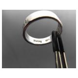 .925 Sterling Silver Hebrew "Remember Me" Band Ring Size 9