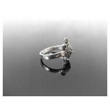.925 Sterling Silver Art Nouveau Turtle Ring Size 9
