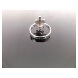 .925 Sterling Silver Art Nouveau Turtle Ring Size 9