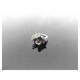 NEW .925 Sterling Silver Mystic Topaz Heart Zirconia Hinged Latch Earrings