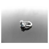 NEW .925 Sterling Silver Mystic Topaz Heart Zirconia Hinged Latch Earrings