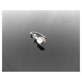 .925 Sterling Silver Inlayed Mother of Pearl Dangle Hook Earrings