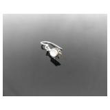 .925 Sterling Silver Inlayed Mother of Pearl Dangle Hook Earrings