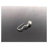 .925 Sterling Silver Inlayed Mother of Pearl Dangle Hook Earrings