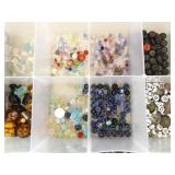 Lot of Vintage Beads and Bead Making Supplies, Tools etc.