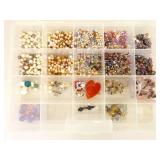 Lot of Vintage Beads and Bead Making Supplies, Tools etc.