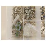 Lot of Vintage Beads and Bead Making Supplies, Tools etc.