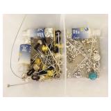 Lot of Vintage Beads and Bead Making Supplies, Tools etc.