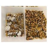 Lot of Vintage Beads and Bead Making Supplies, Tools etc.