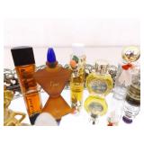 Lot of VERY Collectible Vintage Miniature Perfume Bottles on Mirrored Dresser Tray