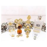 Lot of VERY Collectible Vintage Miniature Perfume Bottles on Mirrored Dresser Tray