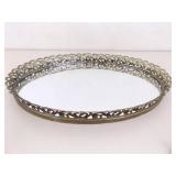 Lot of VERY Collectible Vintage Miniature Perfume Bottles on Mirrored Dresser Tray