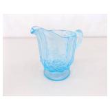 Vintage Light Blue Fenton Glass Hobnail Candle Set, and L.G. Wright Cream Sugar Set