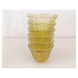 Lot of Amber Federal Depression Glass Cups and Saucers, Creamer and Sugar etc.