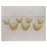 Lot of Amber Federal Depression Glass Cups and Saucers, Creamer and Sugar etc.