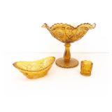 Large 10" Amber Imperial Glass etc. Compote etc.