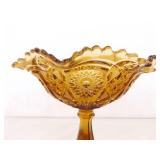 Large 10" Amber Imperial Glass etc. Compote etc.