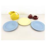 Lot of Vintage Misc Fiesta Ware Dishes, Plates, Pitcher, etc.