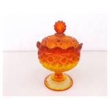 Lot of Vintage L.E. Smith, Fenton, etc. Amberina Glass