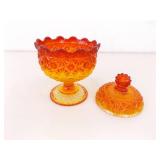 Lot of Vintage L.E. Smith, Fenton, etc. Amberina Glass