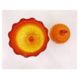 Lot of Vintage L.E. Smith, Fenton, etc. Amberina Glass