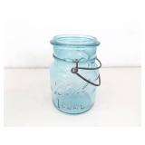 Lot of Lidded etc. Vintage Blue Ball Wire Mason Jars