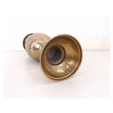 3 SOLID Brass Etched etc. Vases